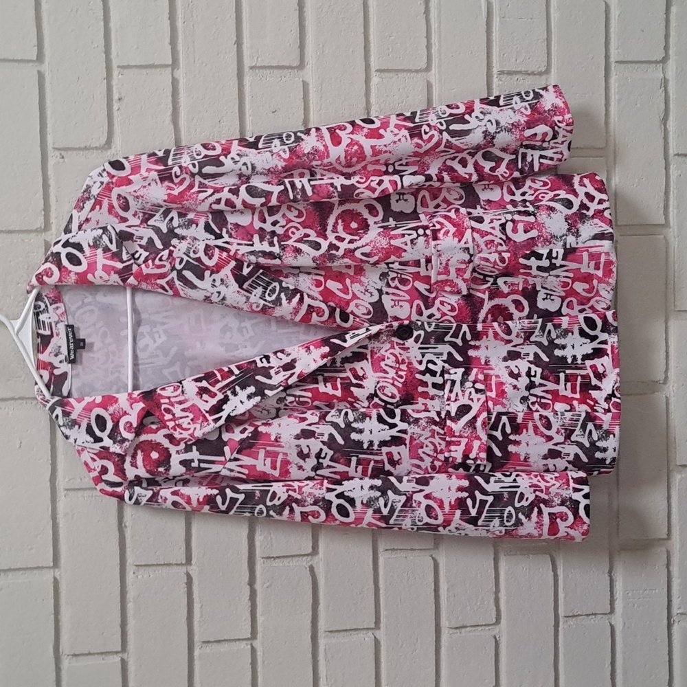 Wearever Pink/Black 1 Button Blazer Jacket. Size 2X (Runs small) NWOT